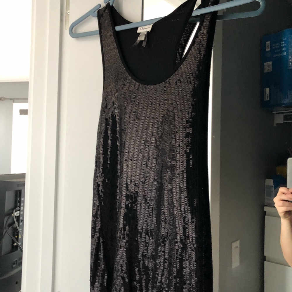 Long Sequinned Dynamite Tank Top